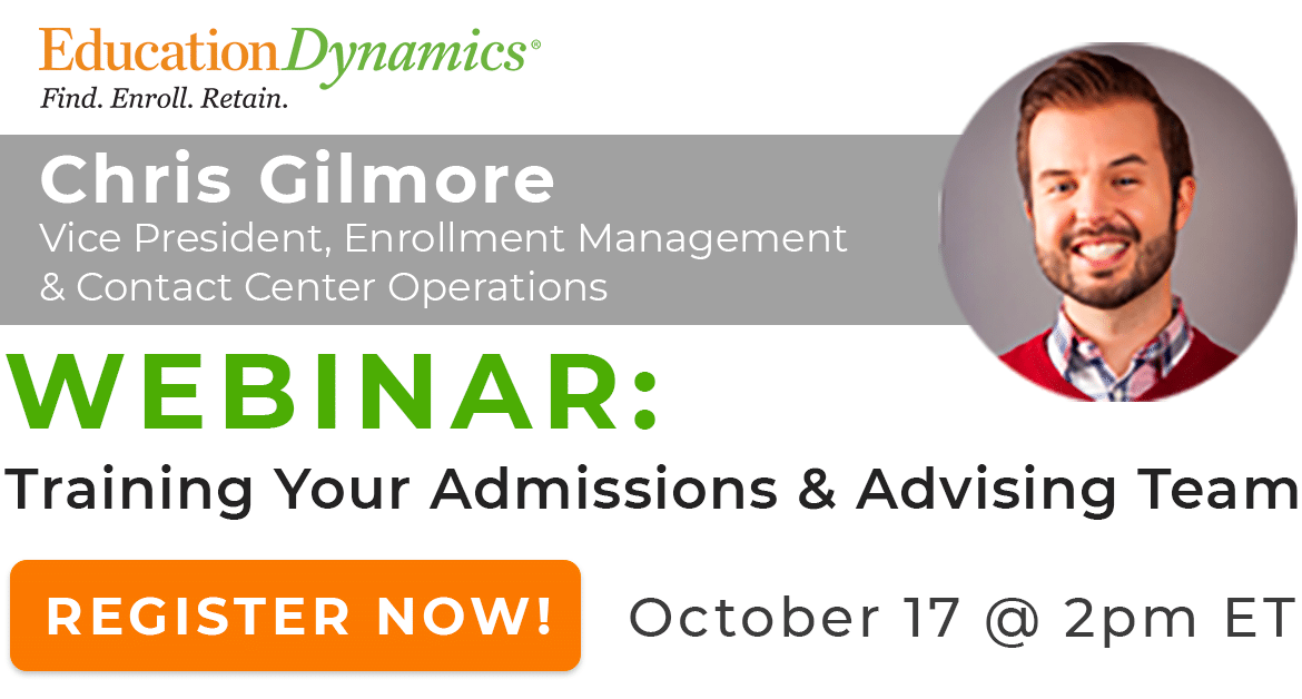 [Webinar On Demand] Best Practices for Training Your Admissions and Enrollment Advisors