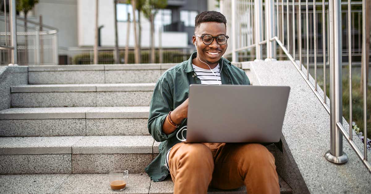 student studying